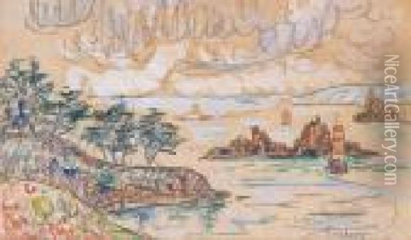 La Baie De Trieux Oil Painting - Paul Signac