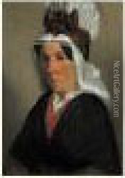 Portrait Presume De Madame Canoville Oil Painting - Jean-Francois Millet