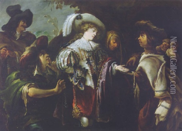 A Fortune Teller Oil Painting - Jan Cossiers