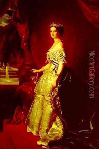 Empress Eugenie 1852 Oil Painting - Franz Xavier Winterhalter