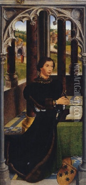 Portrait Of A Male Donor, (francisco De Rojas?) Oil Painting - Hans Memling