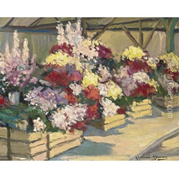 The Florist Shop Oil Painting - Alexandre Altmann