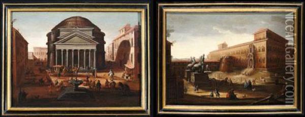 Roma - Il Pantheon Oil Painting - Viviano Codazzi