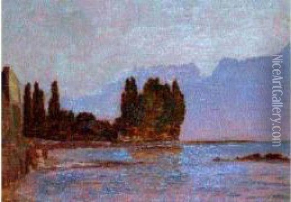 Lac En Suisse Oil Painting - Francois Bocion