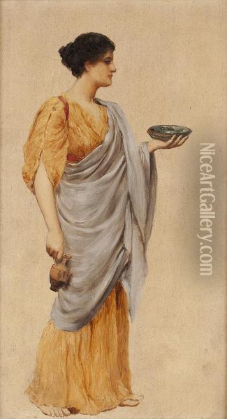 A Grecian Beauty Oil Painting - John William Godward