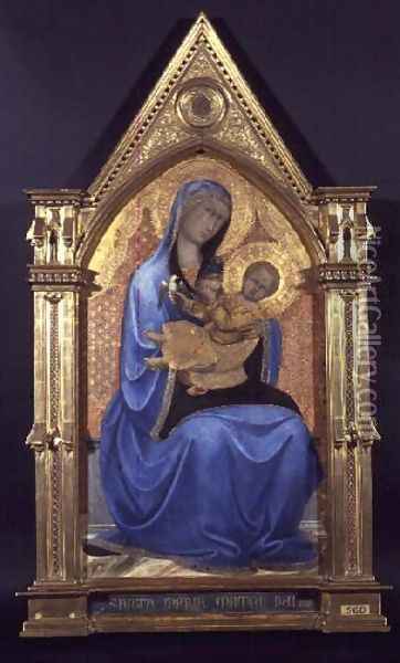 Virgin and Child, c.1400 Oil Painting - Andrea Vanni