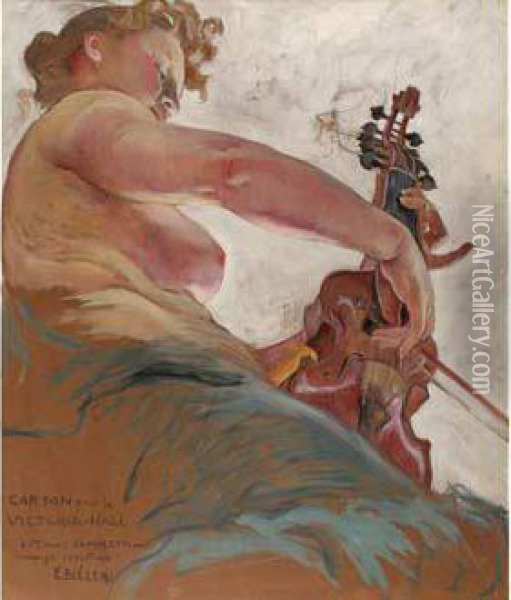 Muse De La Musique Oil Painting - Ernest Bieler