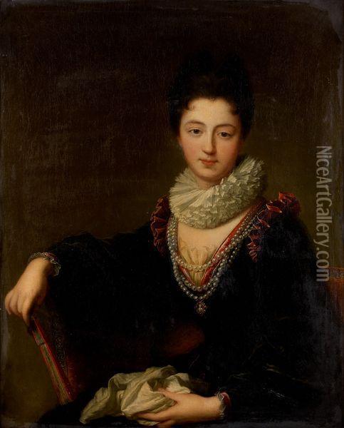 Portrait Presume De Madame Le Peletier Des Forts Oil Painting - Jean-Baptiste Santerre
