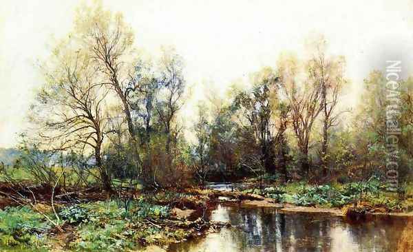 A Clear Stream Oil Painting - Hugh Bolton Jones