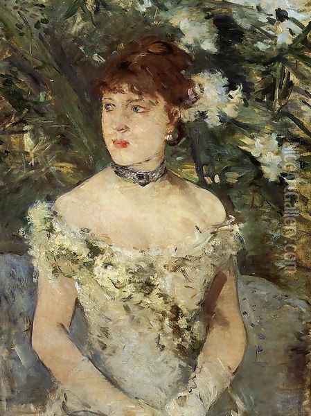 Young Woman Dressed for the Ball 1879 Oil Painting - Berthe Morisot