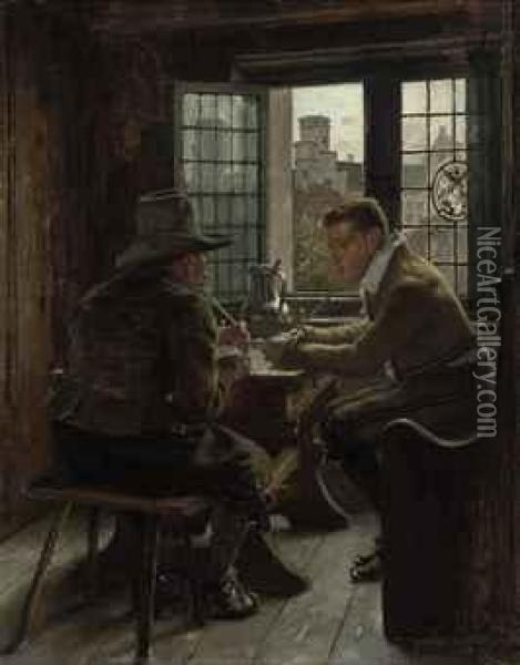 Tavern Gossip Oil Painting - Claus Meyer