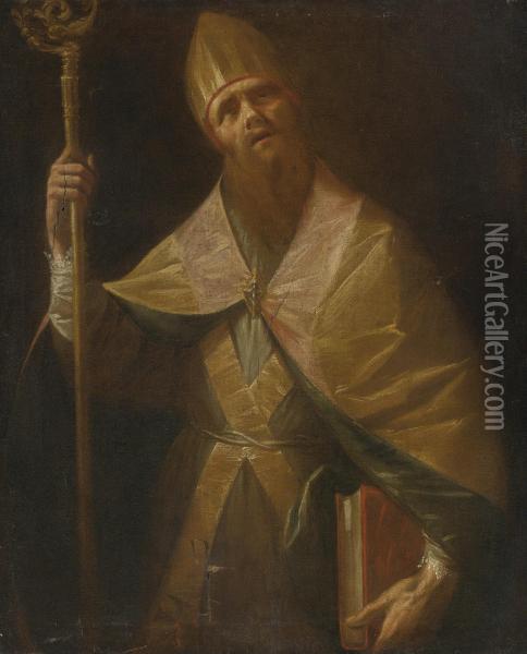 Saint Ambrosius Oil Painting - Francesco del Cairo