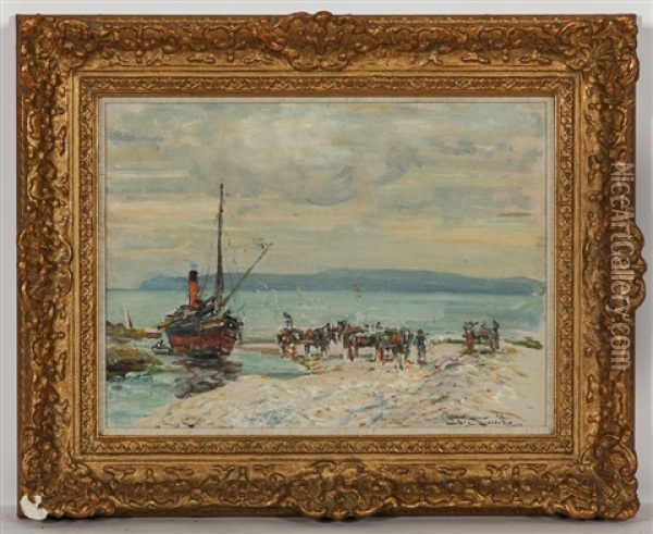 West Coast Puffer Oil Painting - George Smith