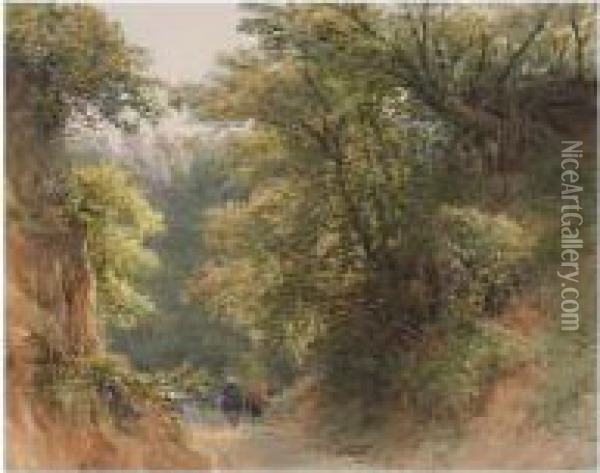 A Walk In The Woods Oil Painting - Charles Grant Davidson