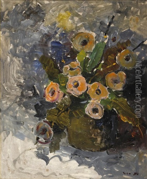 Anemones Oil Painting - Selden Connor Gile