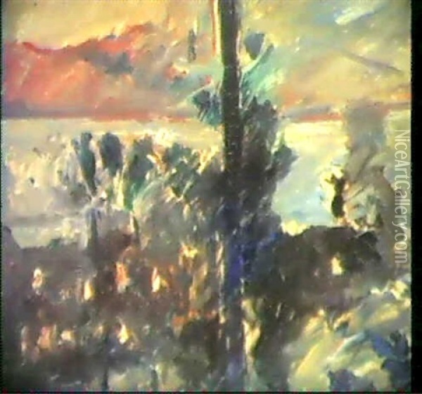 Nacht Am Walchensee Oil Painting - Lovis Corinth