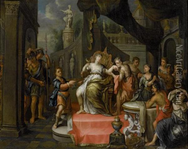 The Death Of Sophonisba Oil Painting - Johann Georg Platzer