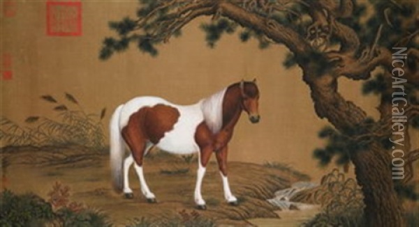 Horse Oil Painting -  Lang Shining (Giuseppe Castiglione)
