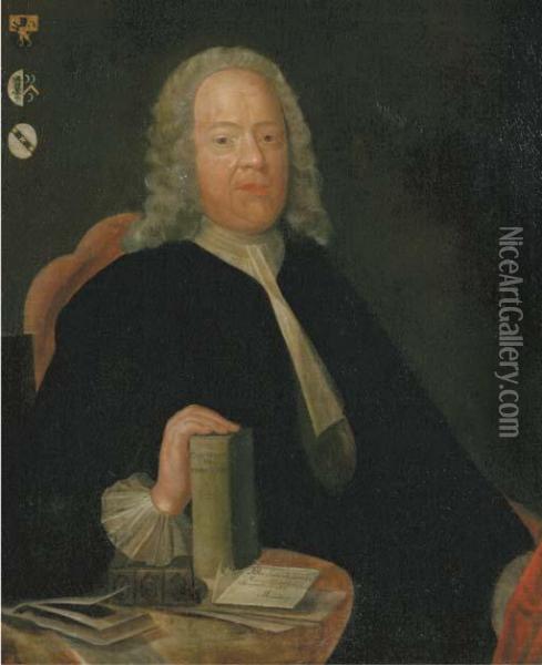 Portrait Of A Gentleman Oil Painting - Jan Maurits Quinkhard