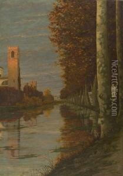 Partie In Castelfranco Oil Painting - Girolamo Cairati