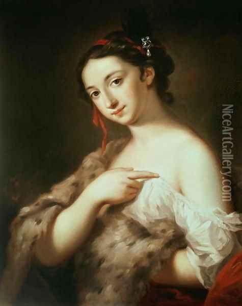 A Lady Oil Painting - Rosalba Carriera