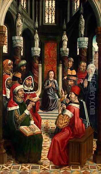 Christ among the Doctors 1495-97 Oil Painting - Master of the Catholic Kings