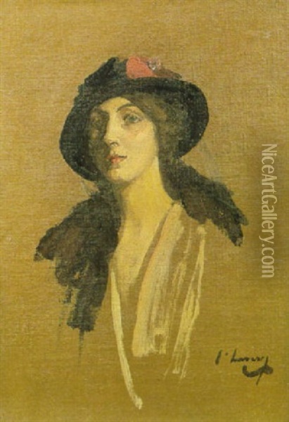 Portrait Of Margaretta, Viscountess Maidstone Oil Painting - John Lavery