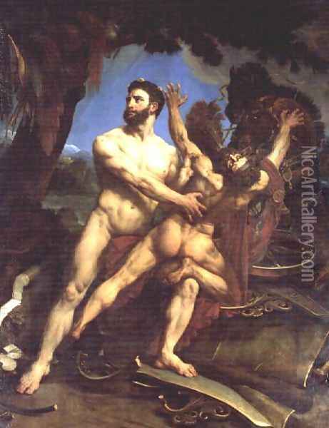 Hercules and Diomedes Oil Painting - Antoine-Jean Gros