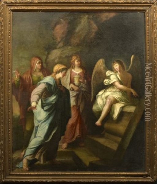 The Holy Woman At The Tomb Of Christ Oil Painting - Annibale Carracci