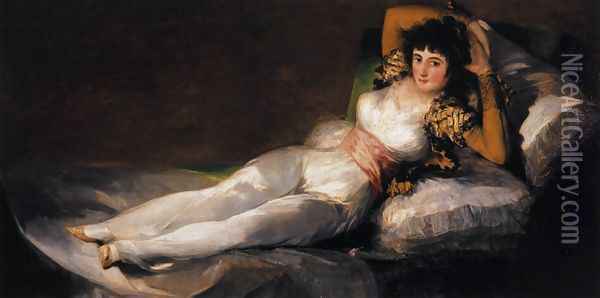 The Clothed Maja (La Maja Vestida) Oil Painting - Francisco De Goya y Lucientes
