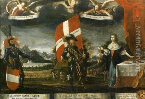 Allegorie De La Suisse Oil Painting - Albrecht Kauw the Elder