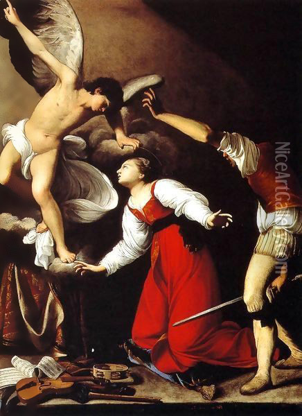 The Martyrdom of St Cecilia Oil Painting - Carlo Saraceni