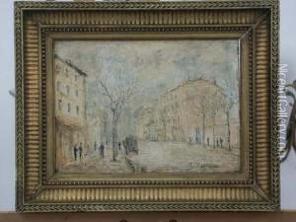 Rue De Paris Oil Painting - Louis Hilaire Carrand