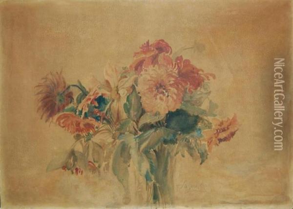 Kwiaty W Wazonie Oil Painting - Leon Wyczolkowski