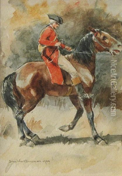 Rider On Horseback Oil Painting - John Ward Dunsmore