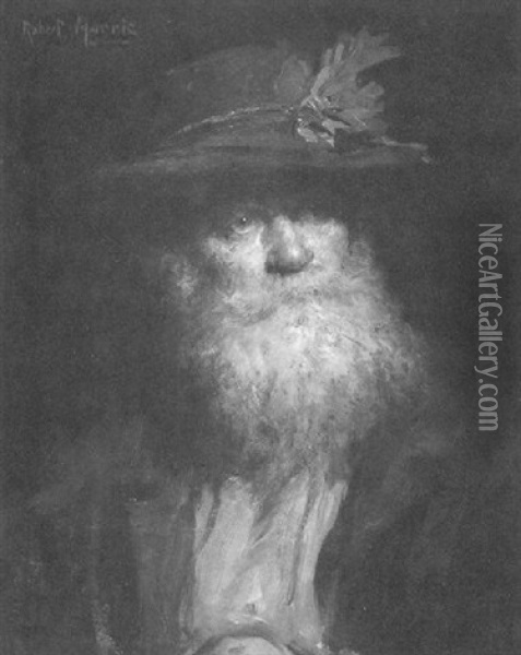 Portrait Of A Bearded Man Oil Painting - Robert Harris