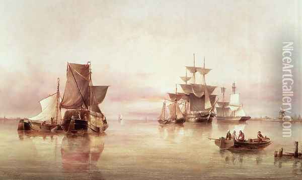 Shipping Scene 2 Oil Painting - Henry Redmore