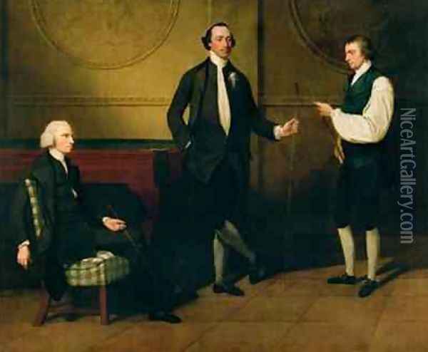 The Reverend Charles Everard and Two Others Playing Billiards Oil Painting - John Hamilton Mortimer