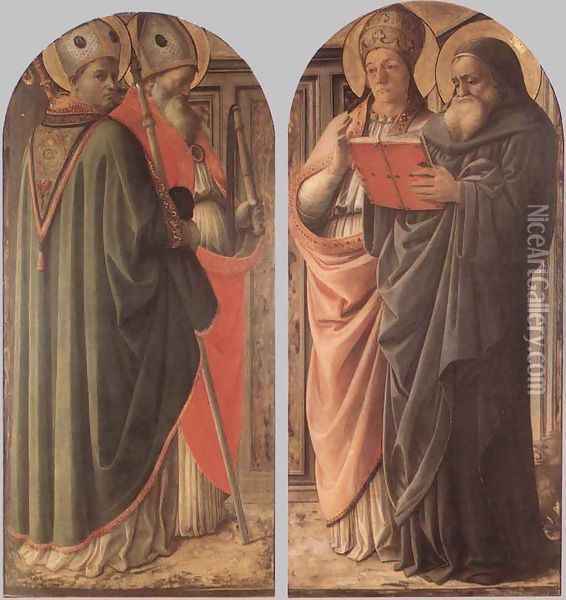 The Doctors of the Church c. 1437 Oil Painting - Fra Filippo Lippi