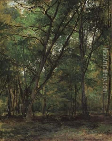 Dans Le Bois Oil Painting - Cesar De Cock