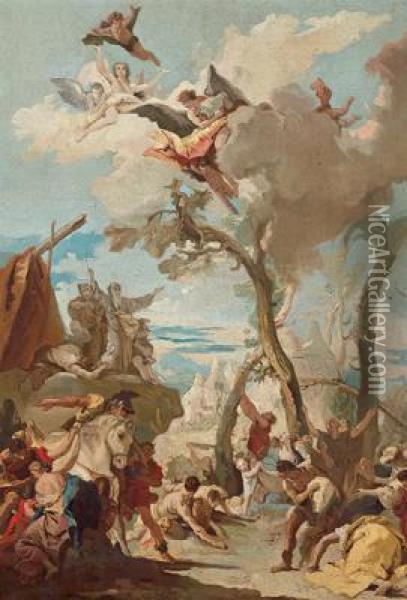 Nachfolger Des 18. Jahrhunderts/
Seguace Del Xviii Secolo Dermannaregen Oil Painting - Giovanni Battista Tiepolo