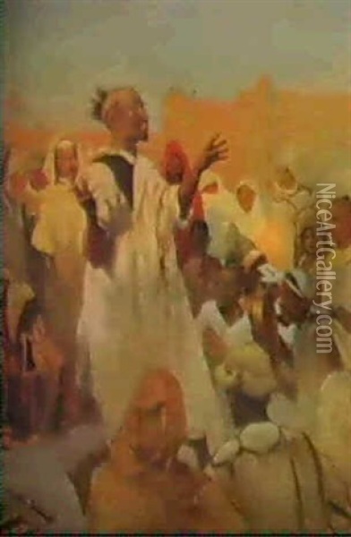 Un Haissaouah, Maroc Oil Painting - Adolphe Ernest Gumery