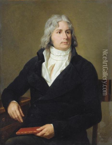 Portrait De Louis-francois Bertin, Dit Bertin L'aine Oil Painting - Francois-Xavier Fabre