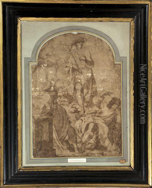 La Resurrection Oil Painting - Girolamo Francesco Maria Mazzola (Parmigianino)