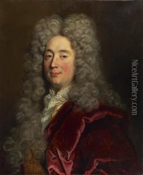 Portrait De Gentilhomme Oil Painting - Nicolas de Largilliere