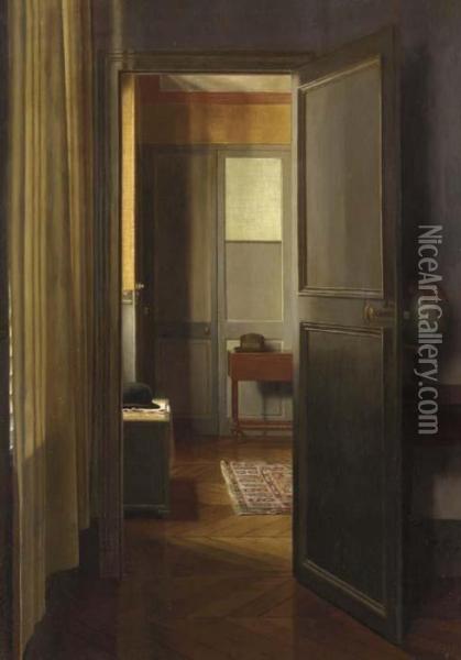 Interieur (entree D'un Appartement Parisien) Oil Painting - Pierre Roy