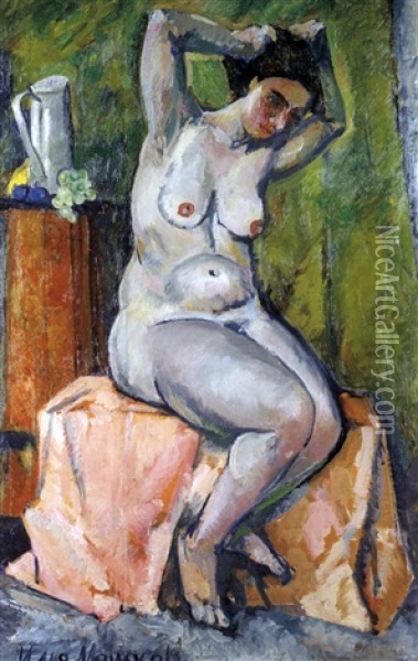 Sitzender Weiblicher Akt Oil Painting - Ilya Ivanovich Mashkov