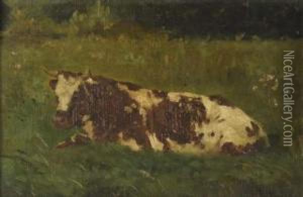 Vaches Dans Un Pre Oil Painting - Leon Barillot