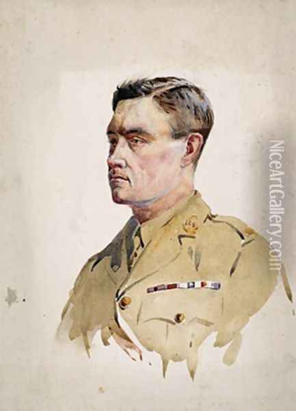Major A Martin-Leake VC 1902 Oil Painting - Alfred Crowdy Lovett