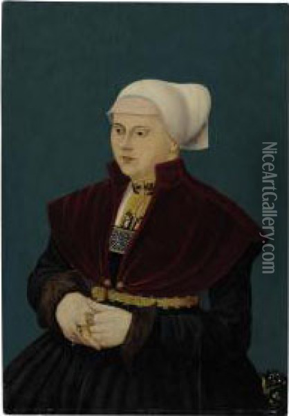 Portrait Of Margarethe Schott Oil Painting - Conrad Creuznach Von Faber